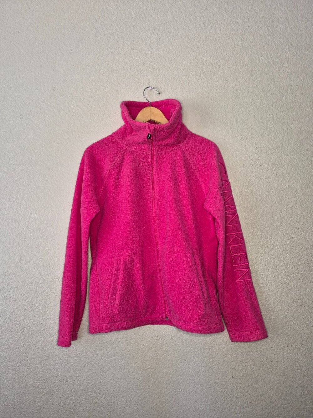 Calvin Klein Women’s Size S Performance Fleece Full Zip Sweatshirt Jacket Pink